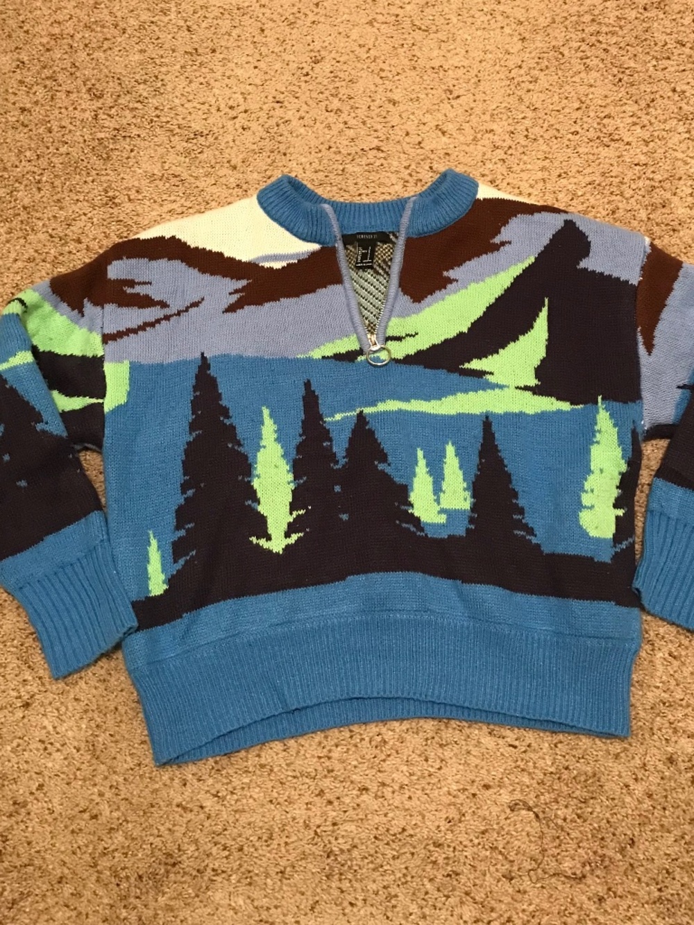 Mountain scene sweater